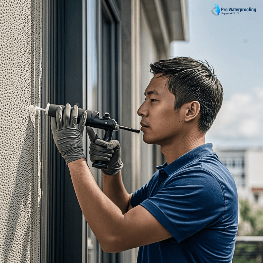 Window Frame Leak Repair Singapore, External Wall Seepage Singapore, Aluminium Window Leak Repair, Window Waterproofing Singapore, Rainwater Seepage Around Window Frame, Window Sealant Replacement Singapore, Exterior Window Waterproofing, Window Frame Waterproof Repair, Waterproof Window Seal Singapore, Window Leak Specialist Singapore